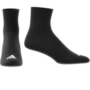 adidas Men's Half Crew Solid Socks, Black, 12.5-15